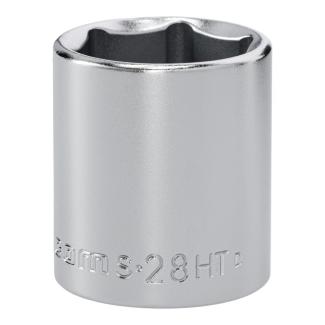 S.28HT - Nasadka 1/2" 6-kątna, krótka, metryczna, 28 mm