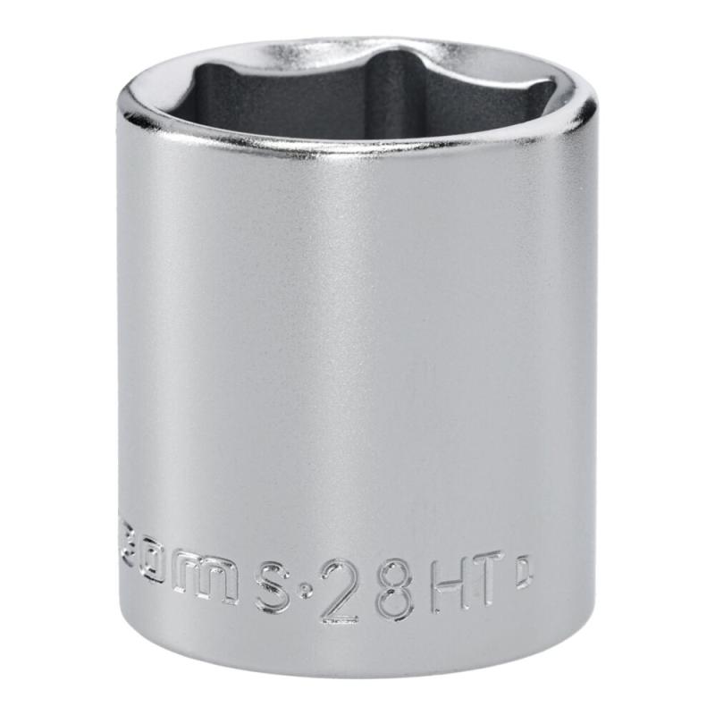 S.28HT - Nasadka 1/2" 6-kątna, krótka, metryczna, 28 mm