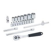 SL.151-EP22PB - Zestaw nasadek 1/2" 6-kątnych, 8 - 32 mm, z grzechotką i akcesoriami (22 szt.)