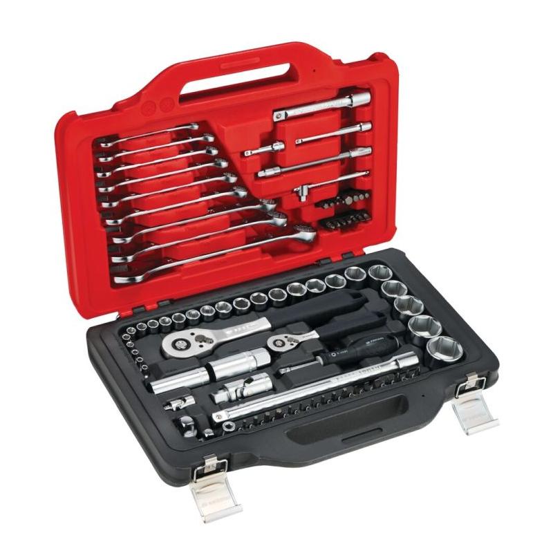 FACOM RSL.151-EPW82PB - 1/4" and 1/2" hex socket set, 4 - 32 mm, with ratchet and accessories (82 pcs) ✔