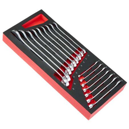 MODM.40B-16 - Set of 16 Slim combination wrenches, 6 - 24 mm, foam insert