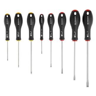 BTPJ8PB - Set of 8 Ergotwist® screwdrivers for slotted and Phillips® screws, 3 - 8 mm, PH0 - PH2