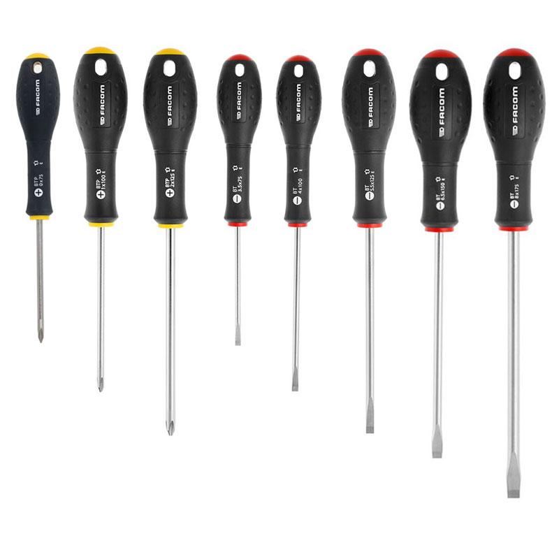 MODM.BT1 - Module of 8 Ergotwist® screwdrivers for slotted and Phillips® screws, 3.5 - 8 mm, PH0 - PH2, foam insert