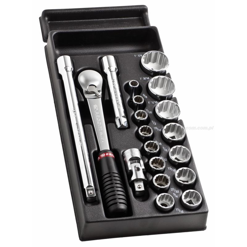 MOD.SM2 - moduł nasadek 1/2" 12-kątnych calowych MOD.SM2 - moduł nasadek 1/2" 12-kątnych calowych