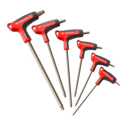 84HGRP.J6PB - Zestaw kluczy trzpieniowych z rękojeścią, OGV® GRIP, 6-kątnych, 2,5 - 8 mm (6 szt.)