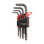 83HGRP.JP9PB -  Set of OGV® GRIP bent, long ball-end hex keys, 1.5 - 10 mm