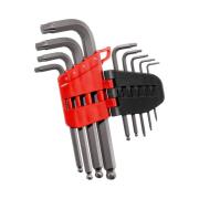 83HGRP.JP9PB -  Set of OGV® GRIP bent, long ball-end hex keys, 1.5 - 10 mm
