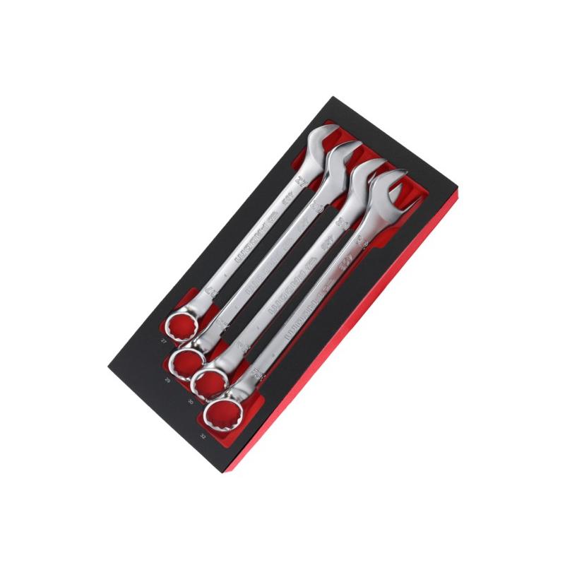 MODM.40B-4 - Slim Ring-and-Flat-Head Wrench Set, 27 - 32 mm (4 pcs.), foam insert