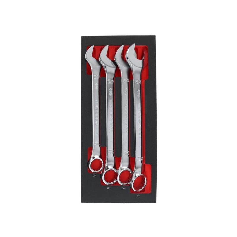 MODM.40B-4 - Slim Ring-and-Flat-Head Wrench Set, 27 - 32 mm (4 pcs.), foam insert