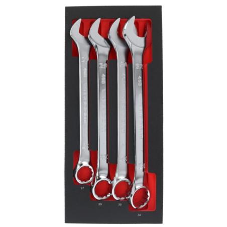 MODM.40B-4 - Slim Ring-and-Flat-Head Wrench Set, 27 - 32 mm (4 pcs.), foam insert