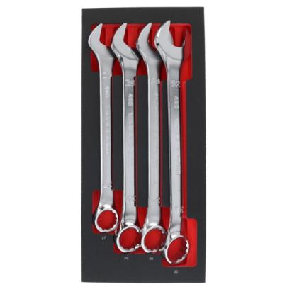 MODM.40B-4 - Slim Ring-and-Flat-Head Wrench Set, 27 - 32 mm (4 pcs.), foam insert