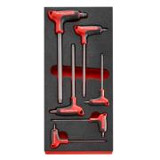 MODM.84HGRP - Moduł kluczy trzpieniowych 6-kątnych OGV® GRIP, 2,5 - 8 mm (6 szt.), wkładka piankowa