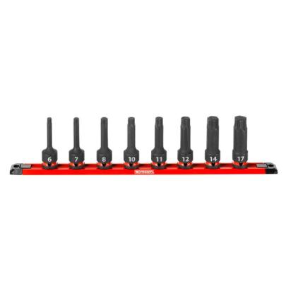 NSH.GRP.J8PB - 1/2" Shank Impact Socket Set for OGV® GRIP Machined Screws, 6 - 17 mm (8 pcs)