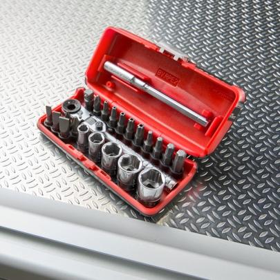 R1PICOGRPPB - OGV® GRIP 1/4" Screwdriver/Wrench Set with Compact R.180 Flex Ratchet, 6 - 13 mm Sockets