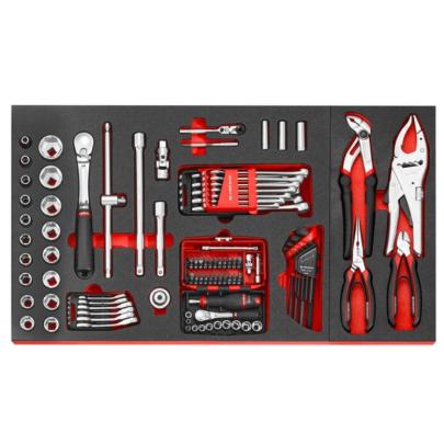 JET.CRTCAR2 - Sheet metal work tool set in foam modules with JET.CRT5M4A mobile workstation