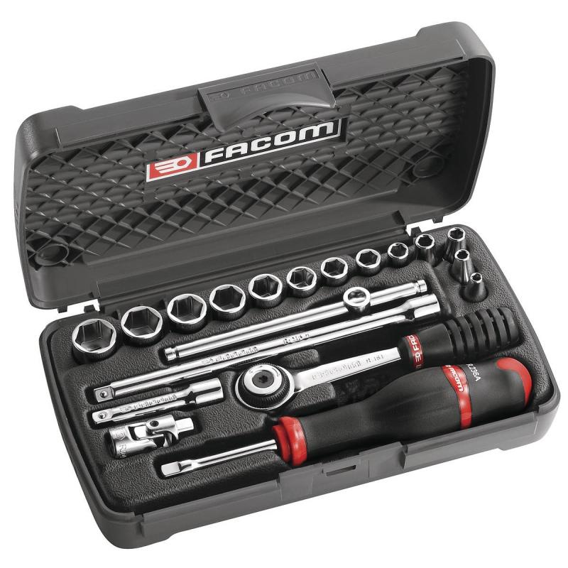 R.420P - zestaw nasadek 1/4" w kasecie, 3,2 mm - 14 mm