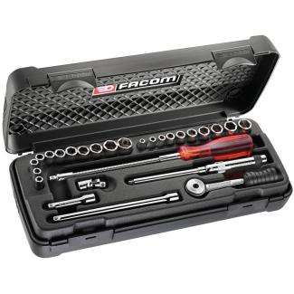 R.411MU - zestaw nasadek 1/4" w kasecie, 4 mm - 13 mm i 7/32" - 9/16"