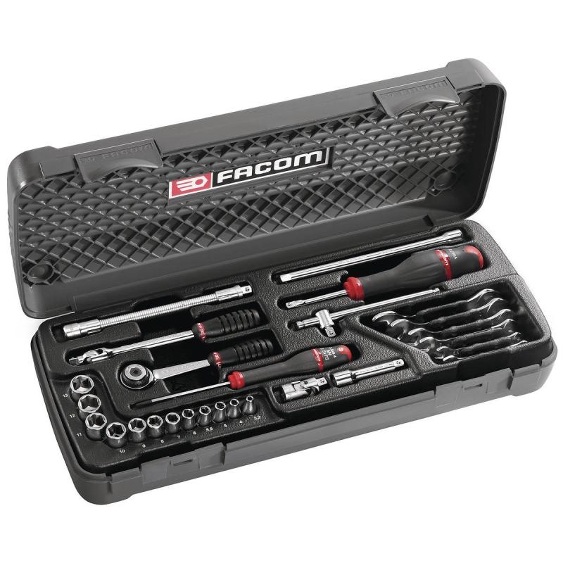 R.430AP - zestaw nasadek 1/4" w kasecie, 3,2 mm - 13 mm