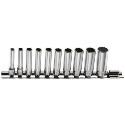 REL.40U - zestaw nasadek 1/4" w szynie, 3/16'' - 9/16''