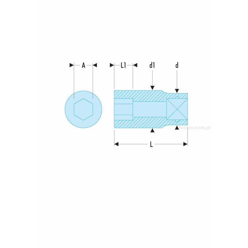 S.10H - Nasadka 1/2" 6-kątna metryczna S.10H - Nasadka 1/2" 6-kątna metryczna