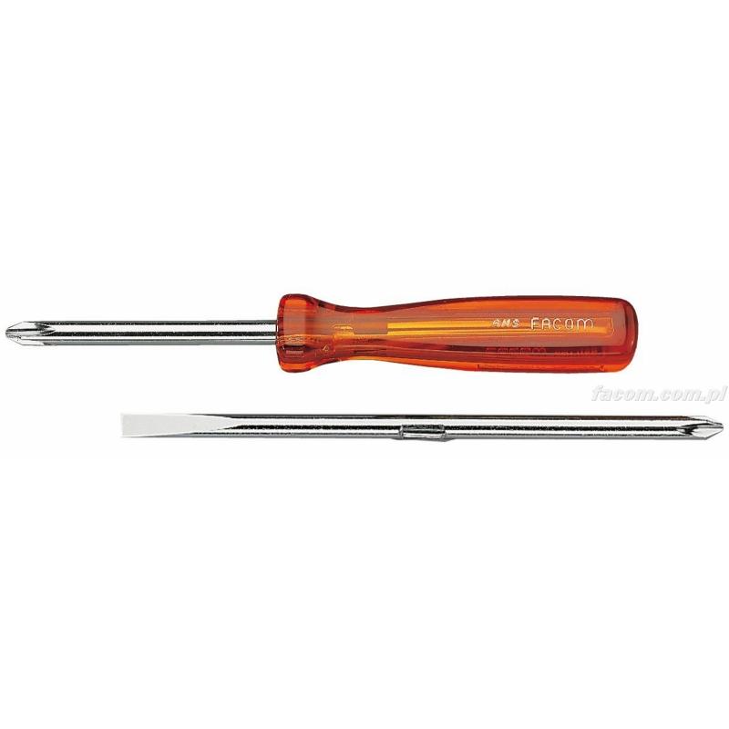AMS - wkrętak z wieloma grotami, model „Standard” do śrub z rowkiem i Phillips, 5,5 - 6,5 mm i PH1 - PH2 AMS - wkrętak z wieloma grotami, model „Standard” do śrub z rowkiem i Phillips, 5,5 - 6,5 mm i PH1 - PH2
