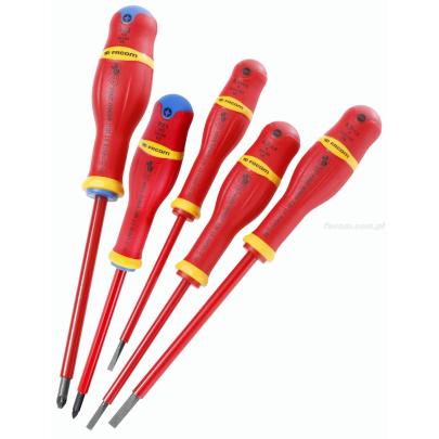 AD.J8VE - zestaw wkrętaków izolowanych PROTWIST® VE do śrub z rowkiem i Pozidriv, 2,5 - 6,5 mm i PZ1 - PZ2