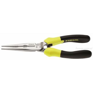 185.20CPEF - Szczypce półokrągłe długie, rękojeść fluorescencyjna, 200 mm