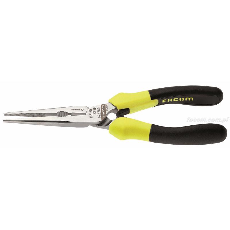 185.20CPEF - Long half-round nose pliers - FLUO