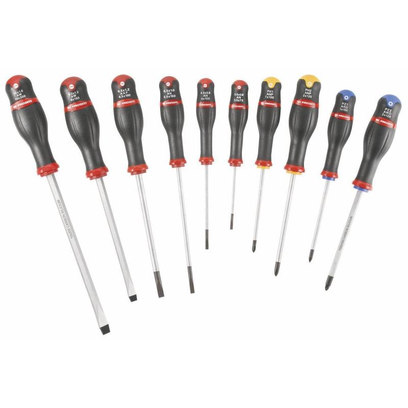 AN.J10 - zestaw wkrętaków Protwist® do śrub z rowkiem i śrub krzyżakowych Phillips i POZIDRIV