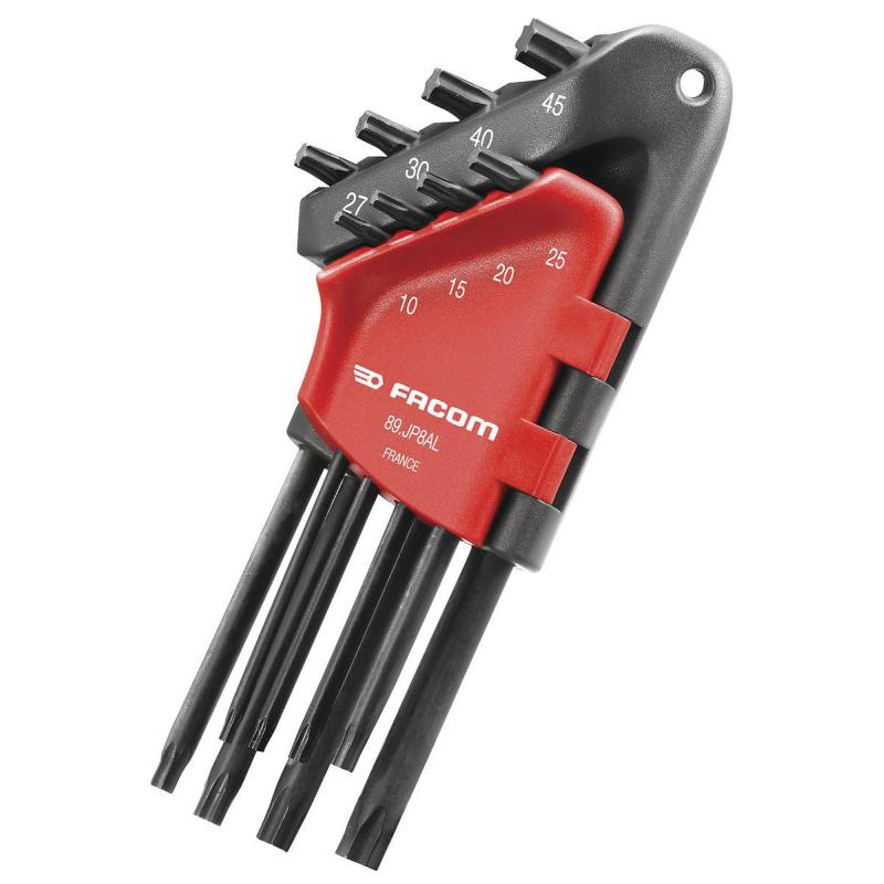 89.JP8AL – zestaw kluczy trzpieniowych zagiętych Torx, długich, T10 - T45 89.JP8AL – zestaw kluczy trzpieniowych zagiętych Torx, długich, T10 - T45