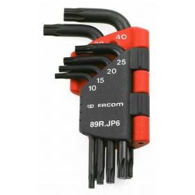 89R.JP6 – zestaw kluczy trzpieniowych zagiętych Resistorx, T10 - T40