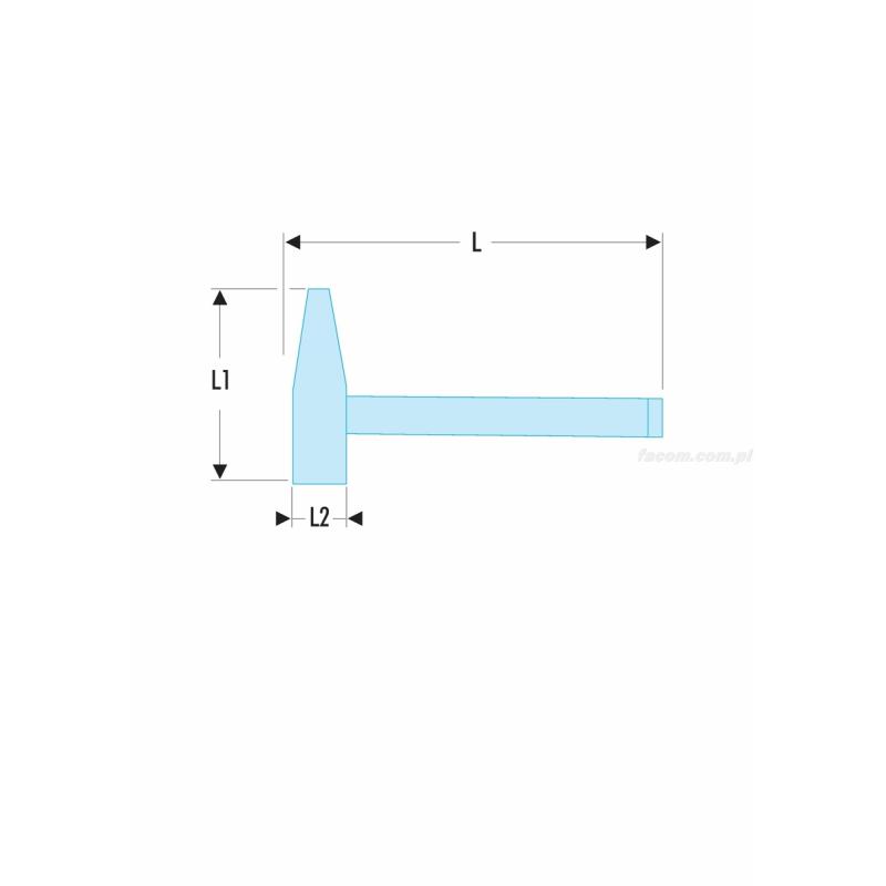 205H.80 - Młotek typu DIN dla mechanika, 0,96 kg