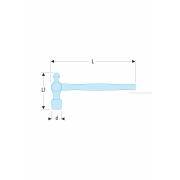 202H.1/2 - Młotek dla mechanika, bijak okrągły, 0,28 kg 202H.1/2 - Młotek dla mechanika, bijak okrągły, 0,28 kg