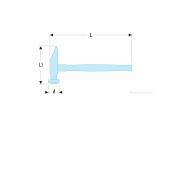 860H.32 - Młotek do obijania, bijak okrągły, 0,57 kg