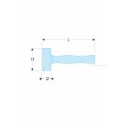 1262H.125 - Młot o krawędziach ściętych, 1,25 kg