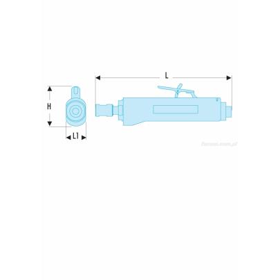 V.445F - szlifierka prosta z uchwytem 6 mm i wylotem przednim