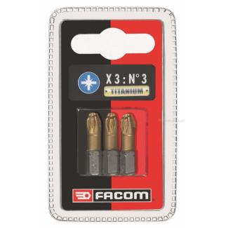 ED133T.J3 - zestaw końcówek High Perf Titane do śrub Pozidriv, PZ3