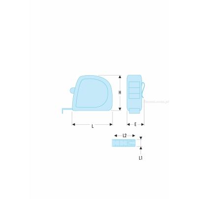 893.519 - ABS CASE TAPE MEASURE - 5M X 19MM