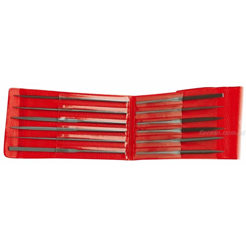AS.12LTP180T2A - zestaw pilników igłowych w saszetce, 180mm, T2 AS.12LTP180T2A - zestaw pilników igłowych w saszetce, 180mm, T2
