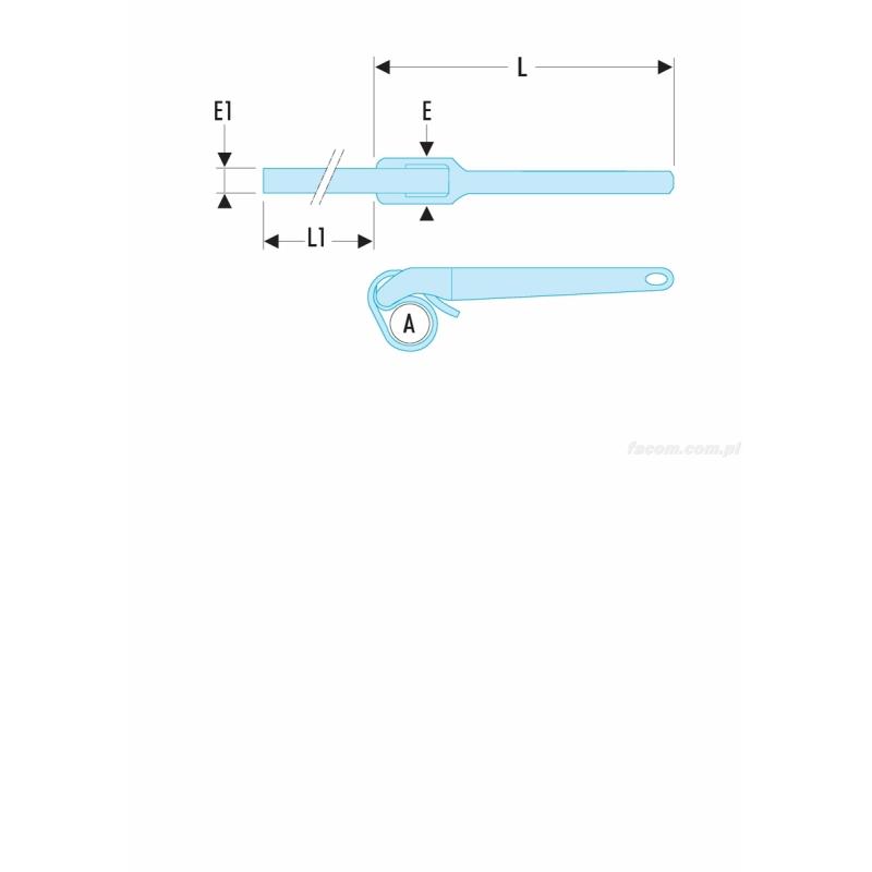 138A.17 - klucz do rur z paskiem nylonowym, 60 mm