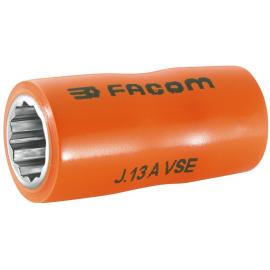 J.AVSE - 1,000 Volt insulated 12-point 3/8" sockets, 8 - 19 mm