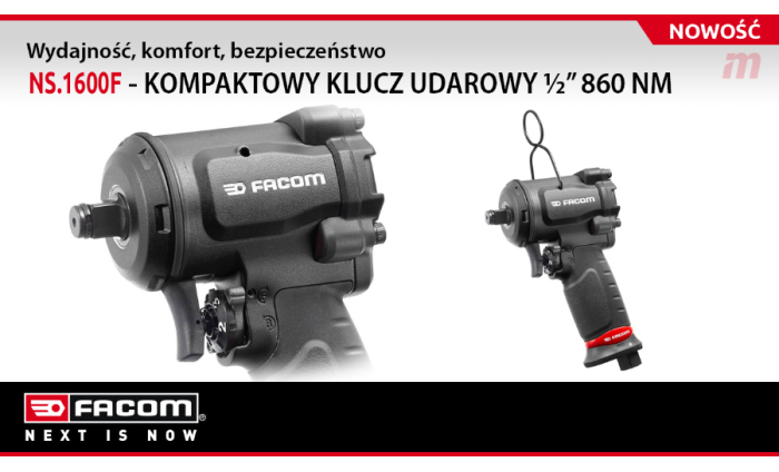 NS.1600F - nowy kompaktowy klucz udarowy 1/2